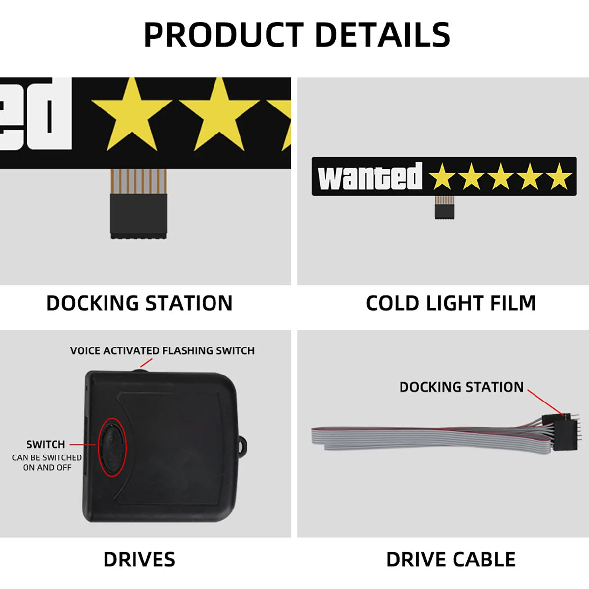 GTA WANTED LED Decorative Light Glow Panel