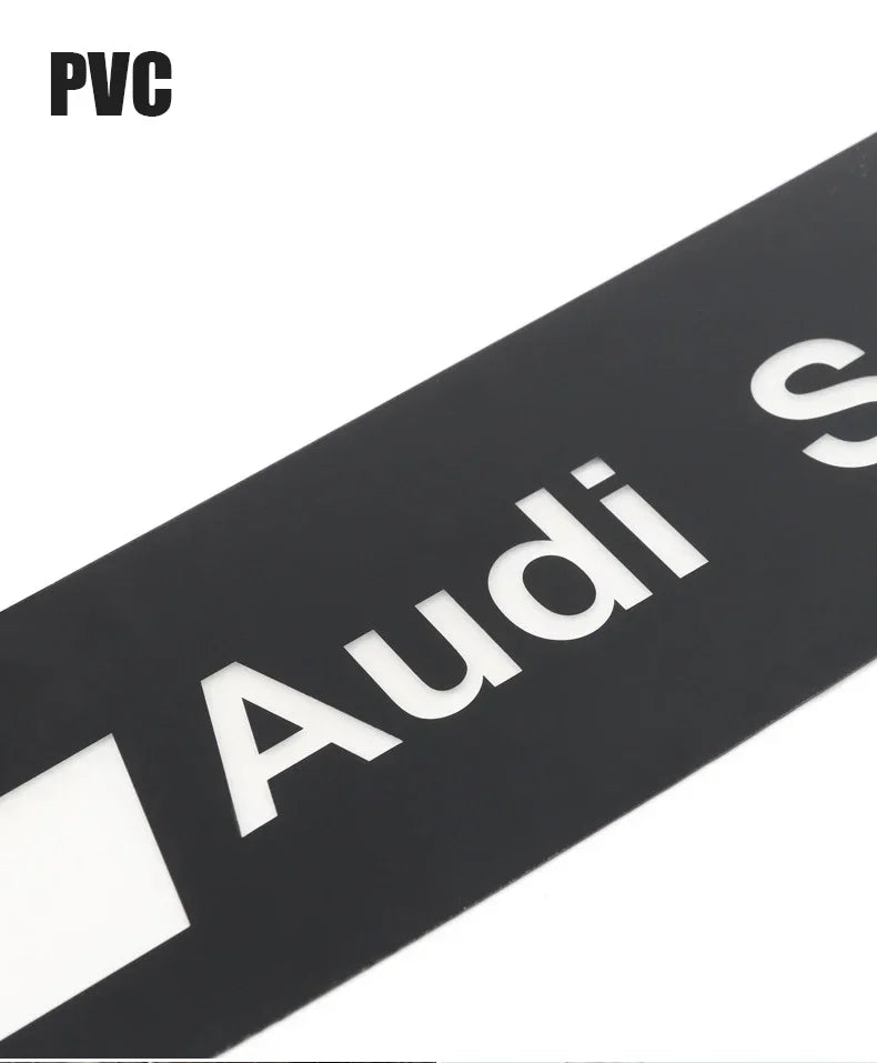 1PC Car Stickers High Mounted Stop Lamp Brake Lights Decals for Audi A3 A4 A6 2023 Sport Sline Quattro Logo Warning Light Strips