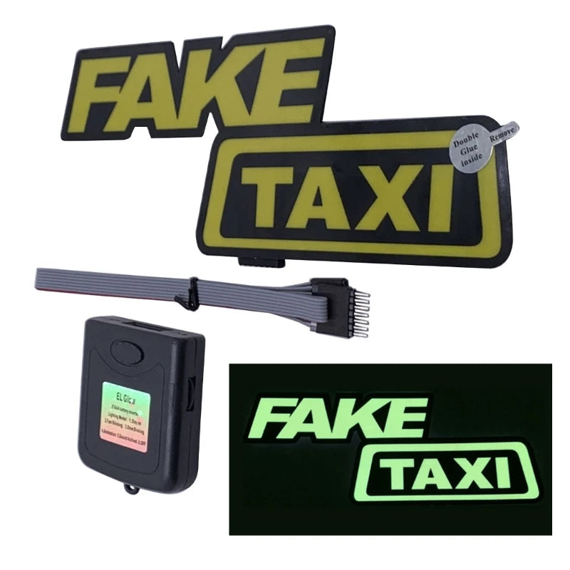 LED Reflective Luminous Stickers Fit For Car Rear Window Decals FAKE-TAXI, DRIFT MODEL, BABY-ON BOARD and more