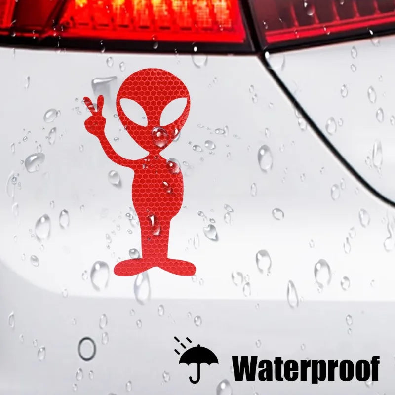 Alien Long Distance Warning Luminous Waterproof Car Stickers