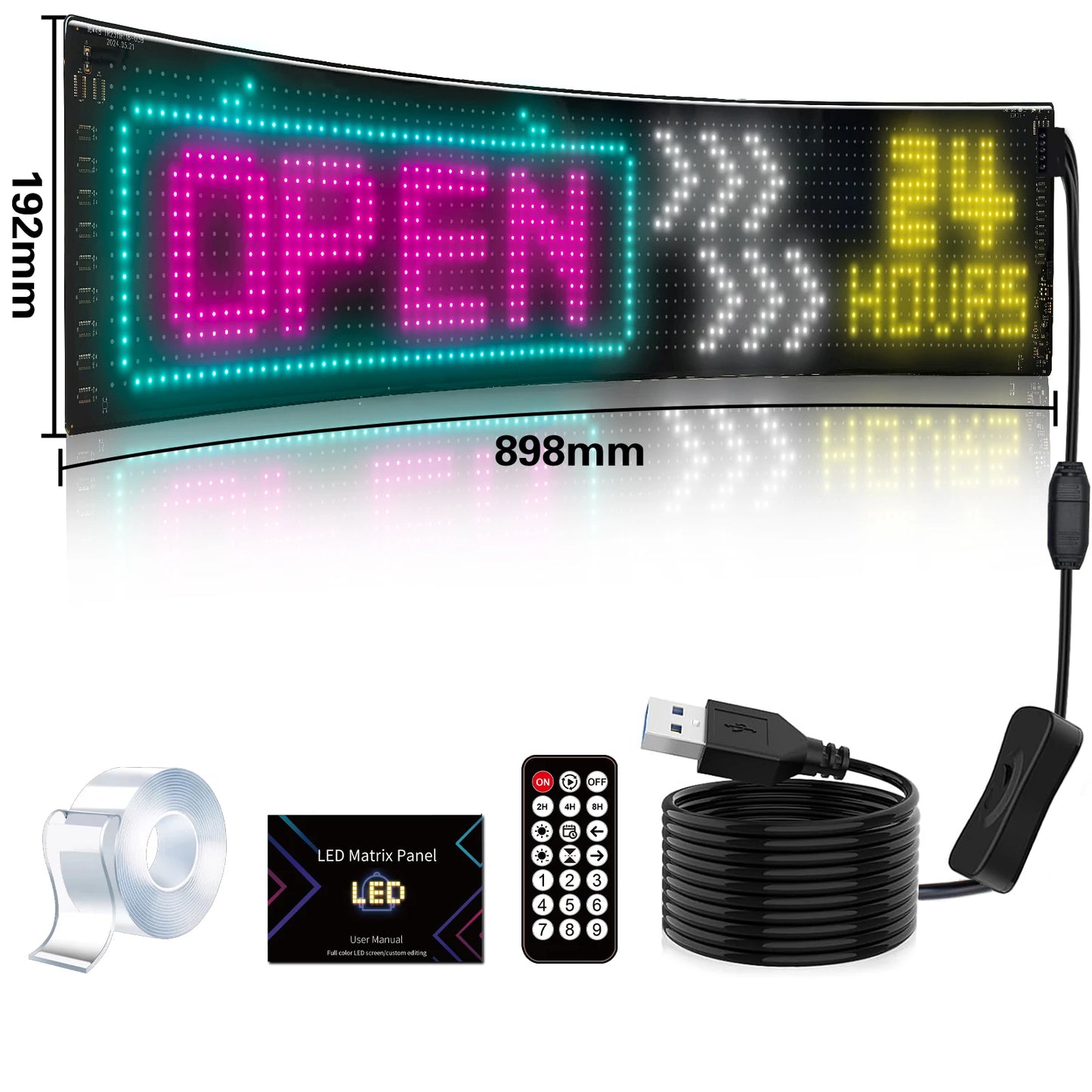 LED Matrix Pixel Panel USB LED Car Sign Bluetooth App Control