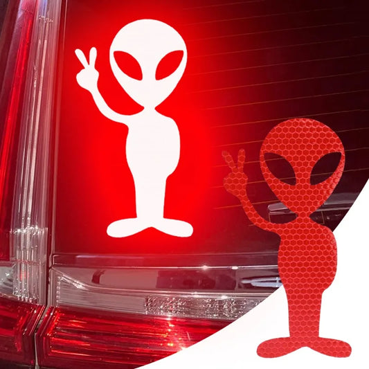 Alien Long Distance Warning Luminous Waterproof Car Stickers