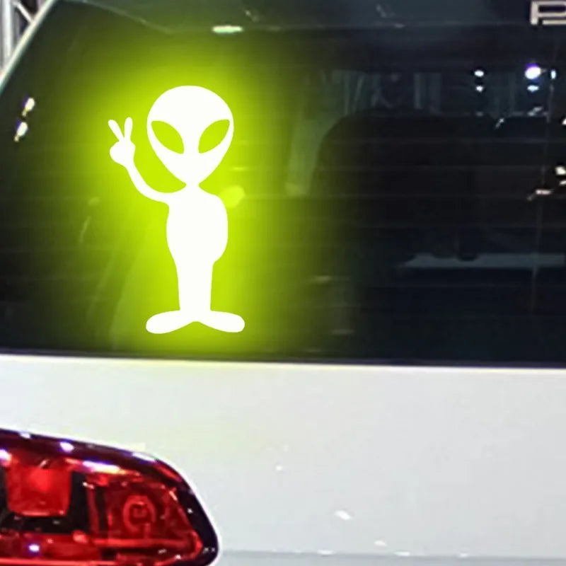 Alien Long Distance Warning Luminous Waterproof Car Stickers