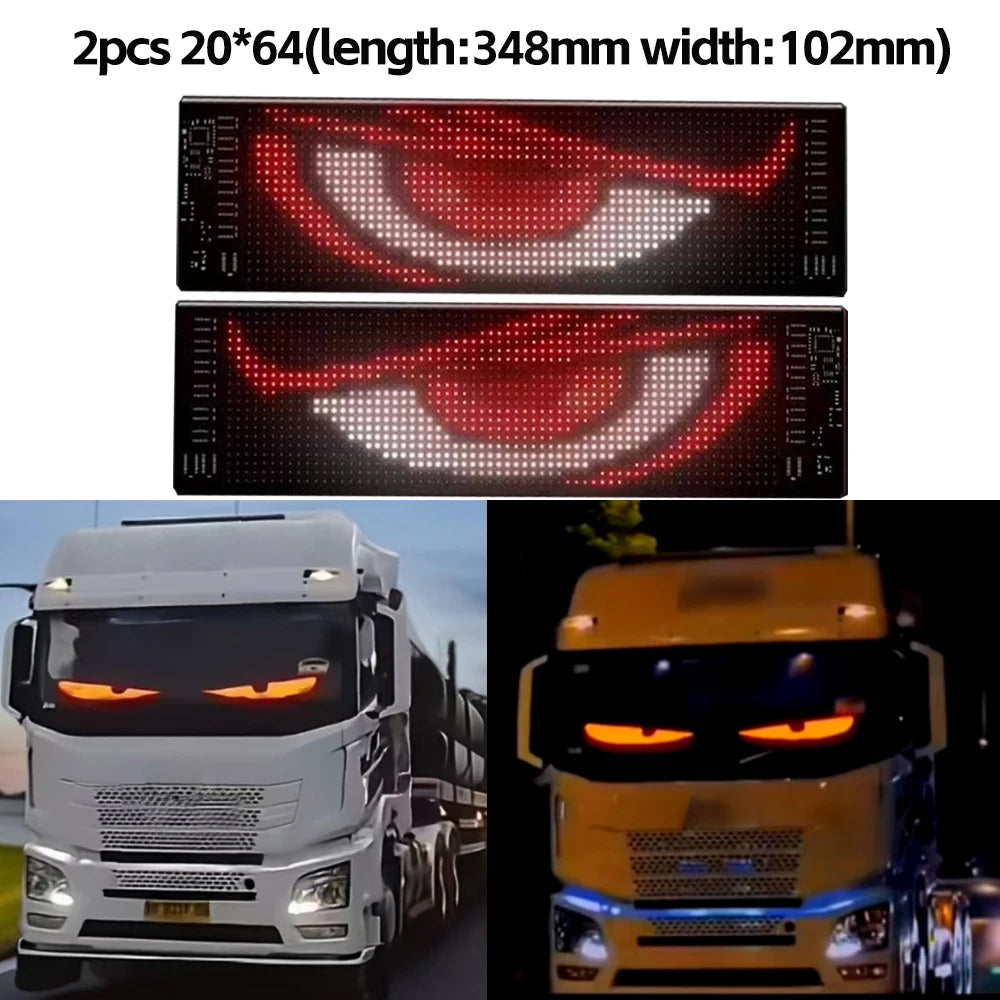 Bluetooth LED Matrix Pixel Panel Display Screen Flexible RGB Car Pattern Text Animation