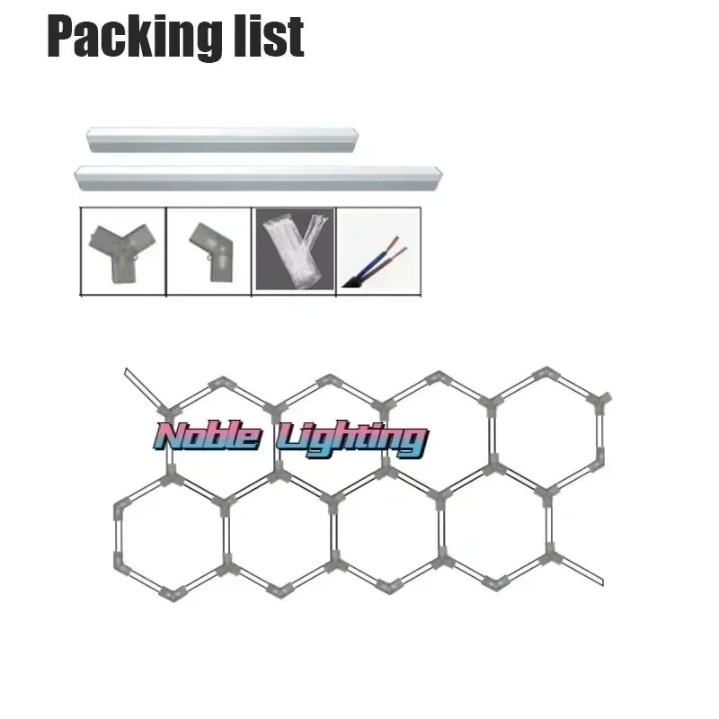 Garage Lamp Dimmable Honeycomb LED Car Detailing Ceiling Light Hexagon Garage Light for Showroom