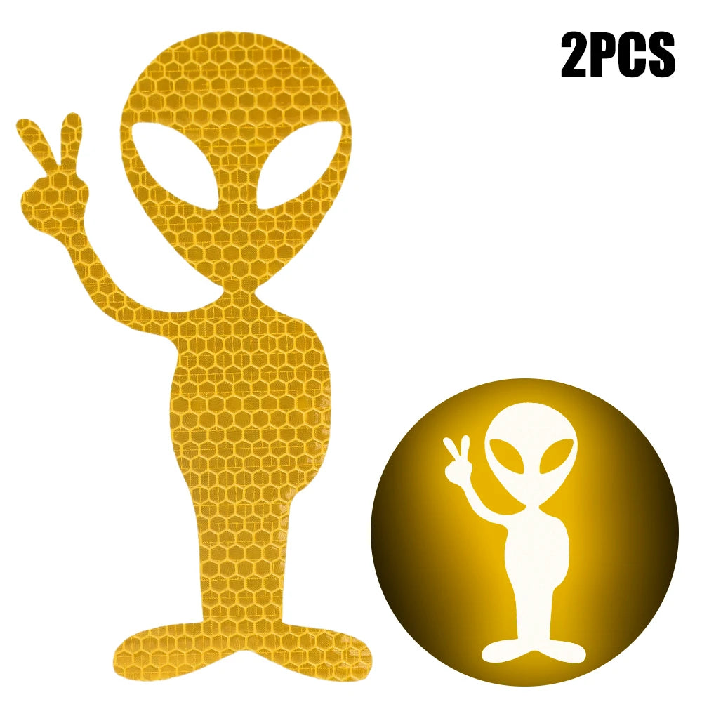 Alien Long Distance Warning Luminous Waterproof Car Stickers