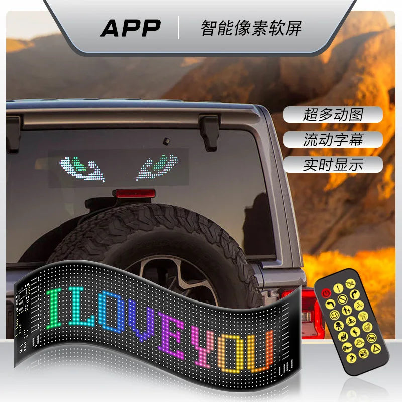 Car mounted DIY pixel screen USB LED car sticker