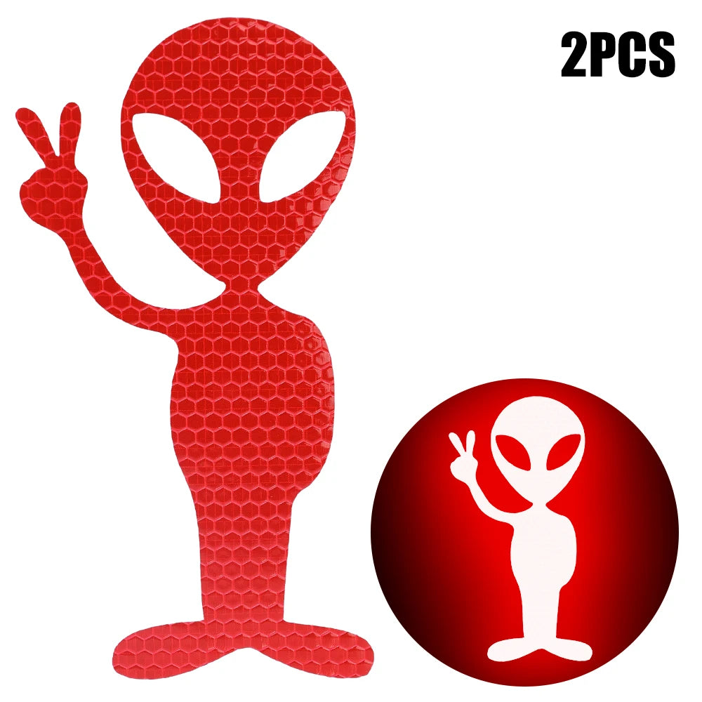 Alien Long Distance Warning Luminous Waterproof Car Stickers