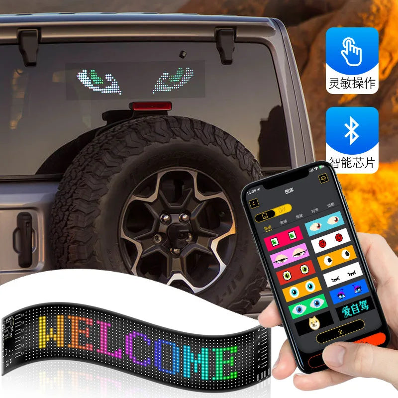 Car mounted DIY pixel screen USB LED car sticker